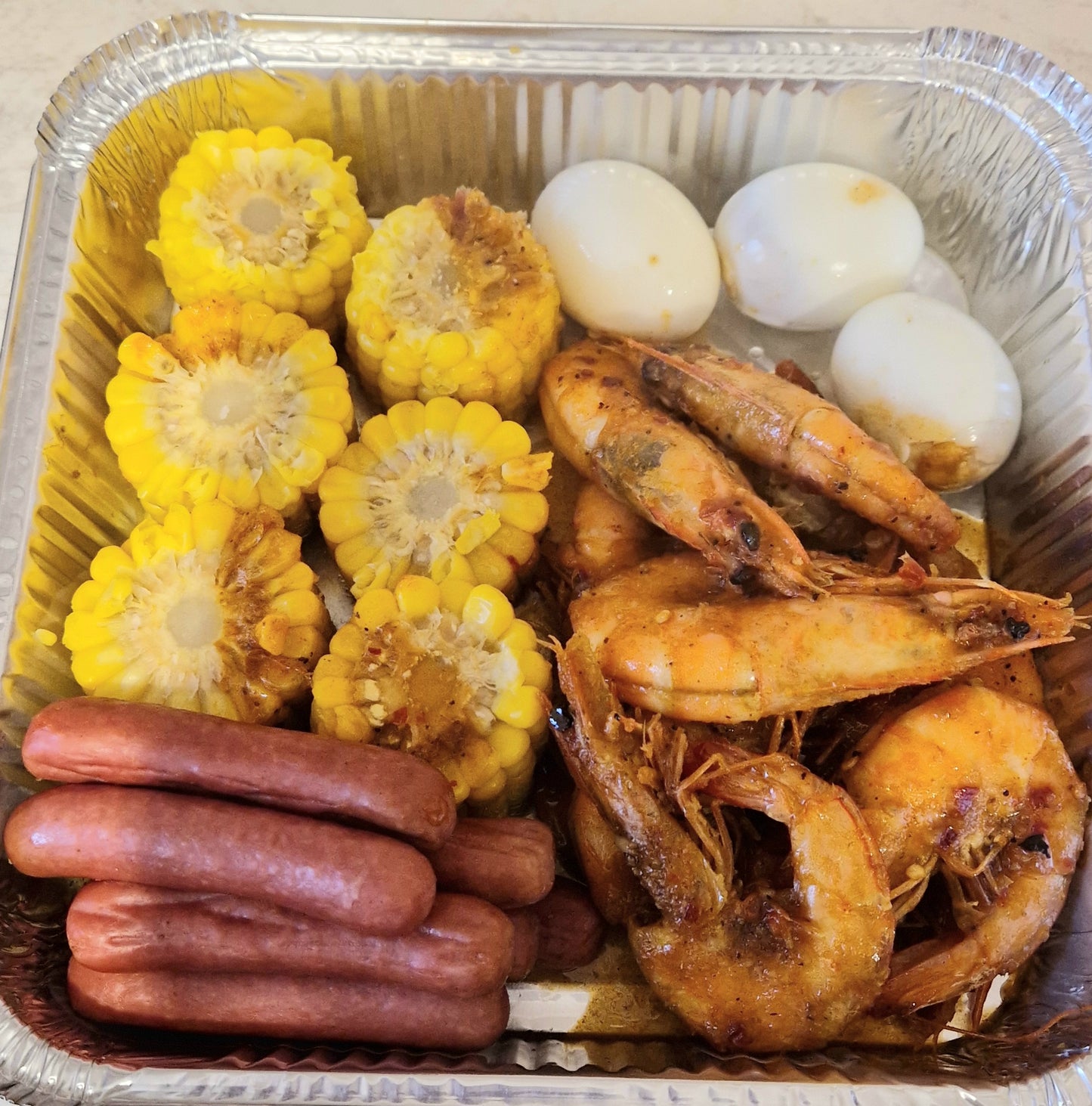 Easy Boil (NO LOBSTER, CRAB OR MUSCLES) (serves 1)