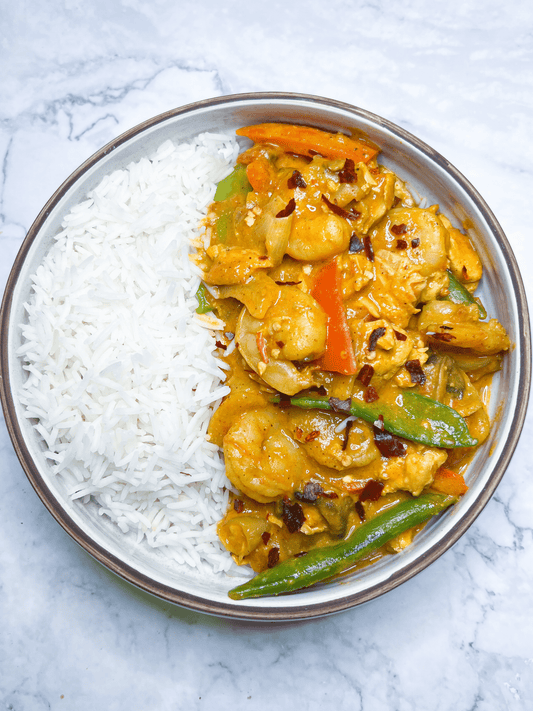 Blackanese prawn curry